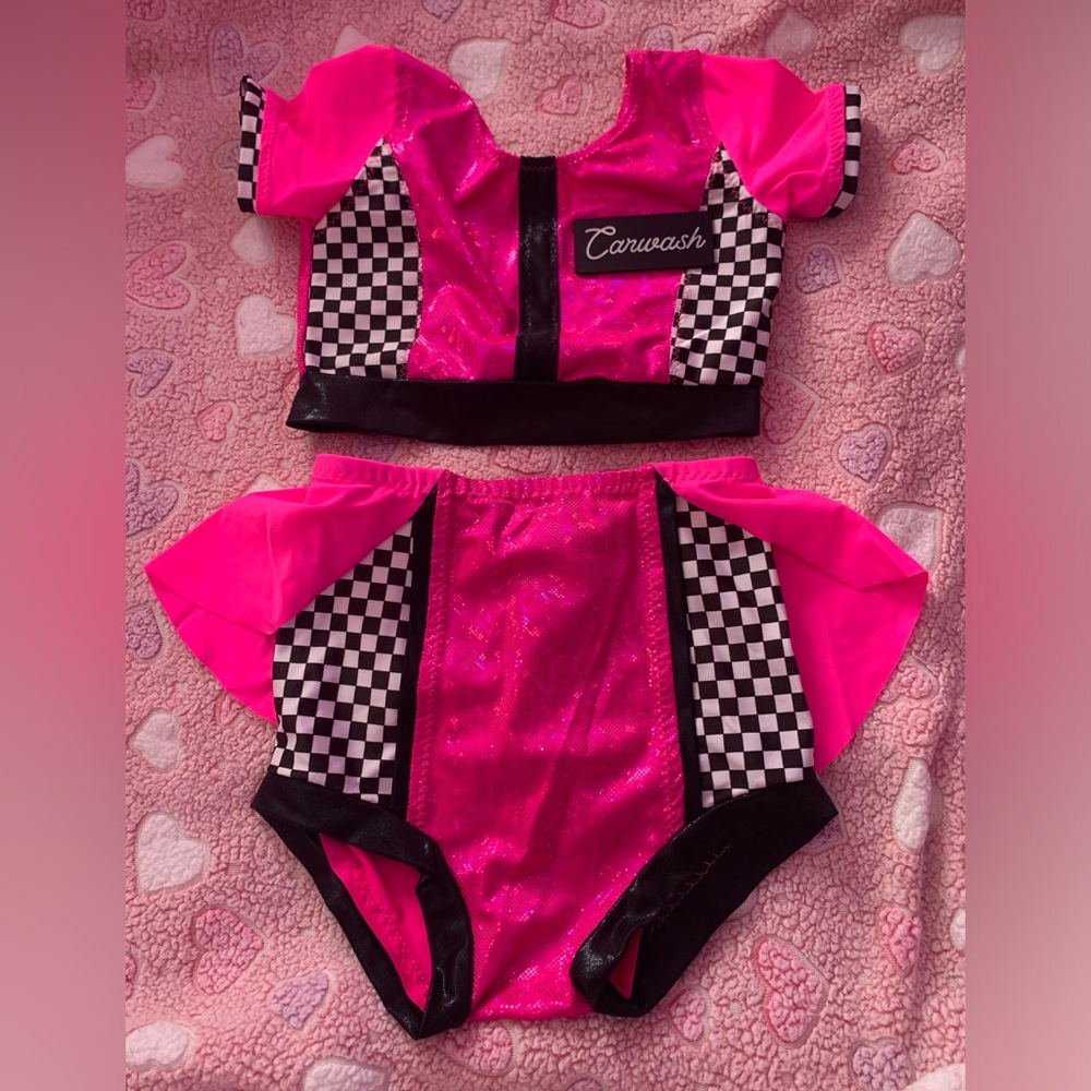 Little Londyn Pink Checkered Dance Competition Costume